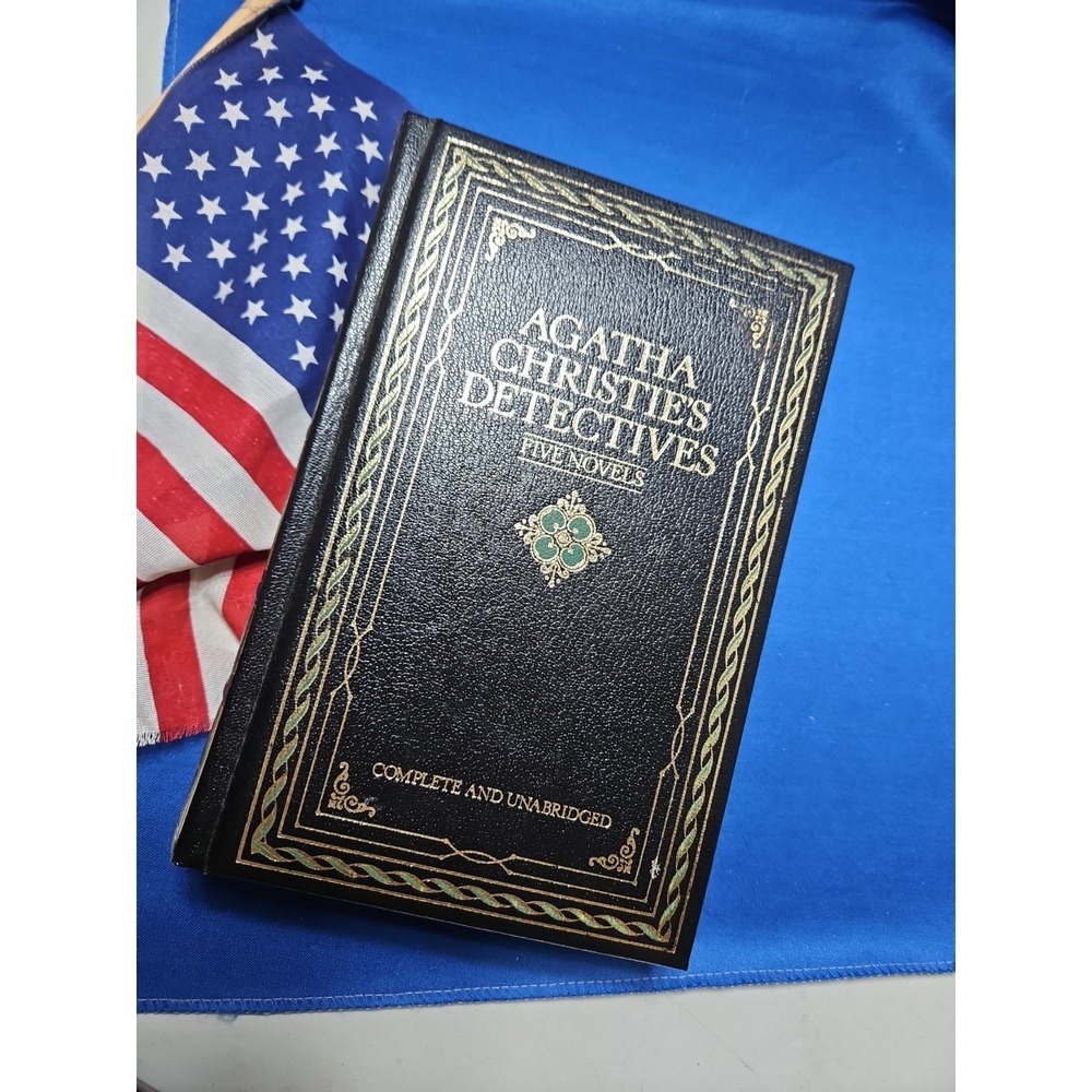 Agatha Christie's Detectives Leather Bound Five Complete Novels Hardcover